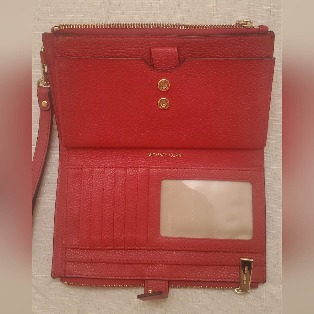 Michael Kors Adele Leather Smartphone Wallet – Red - Picture 6 of 6